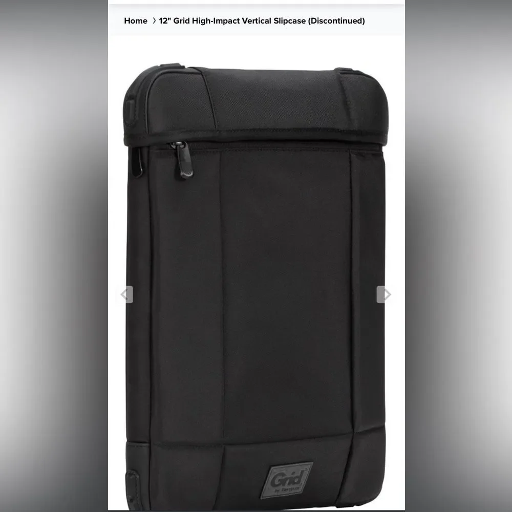 Targus 12-13” Grid High-Impact Vertical Slipcase w/ shoulder straps